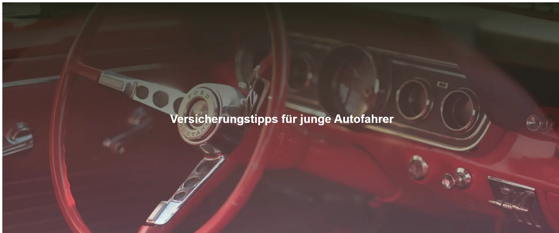 Versicherungstipps für junge Autofahrer